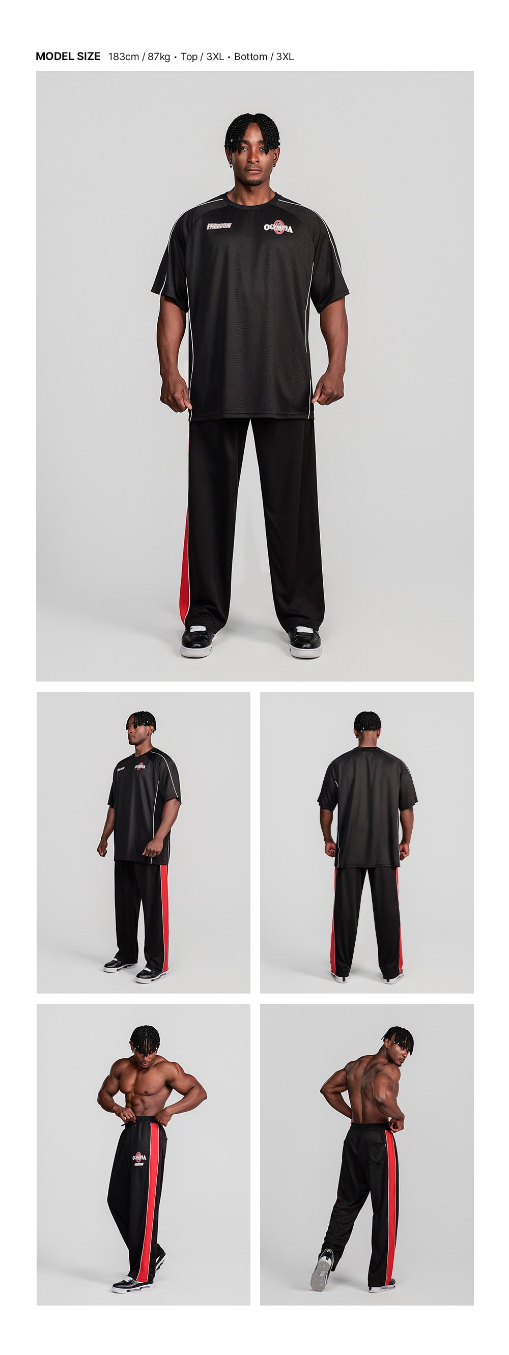 Olympia Side Panel Pants (Black)
