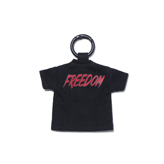 Mini Back Print T-Shirts Keyring (Black/Red)