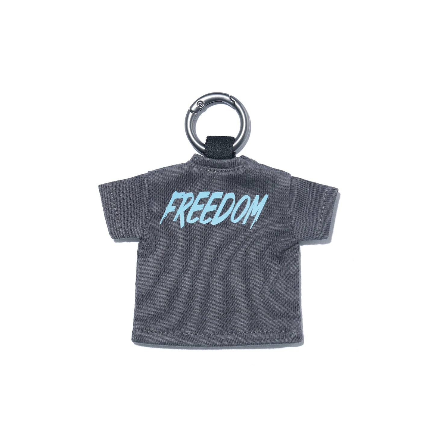 Mini Back Print T-Shirts Keyring (Dark Gray/Blue)