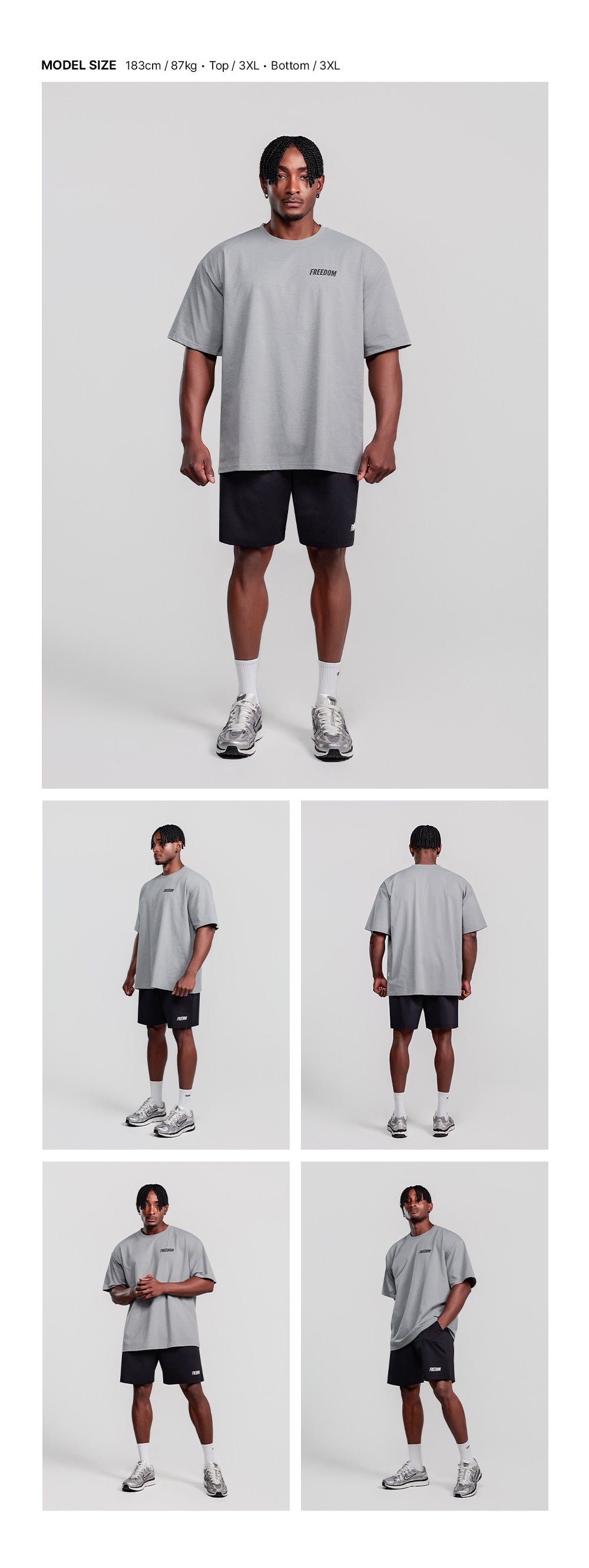 Essential Semi-Overfit T-Shirt (Gray)