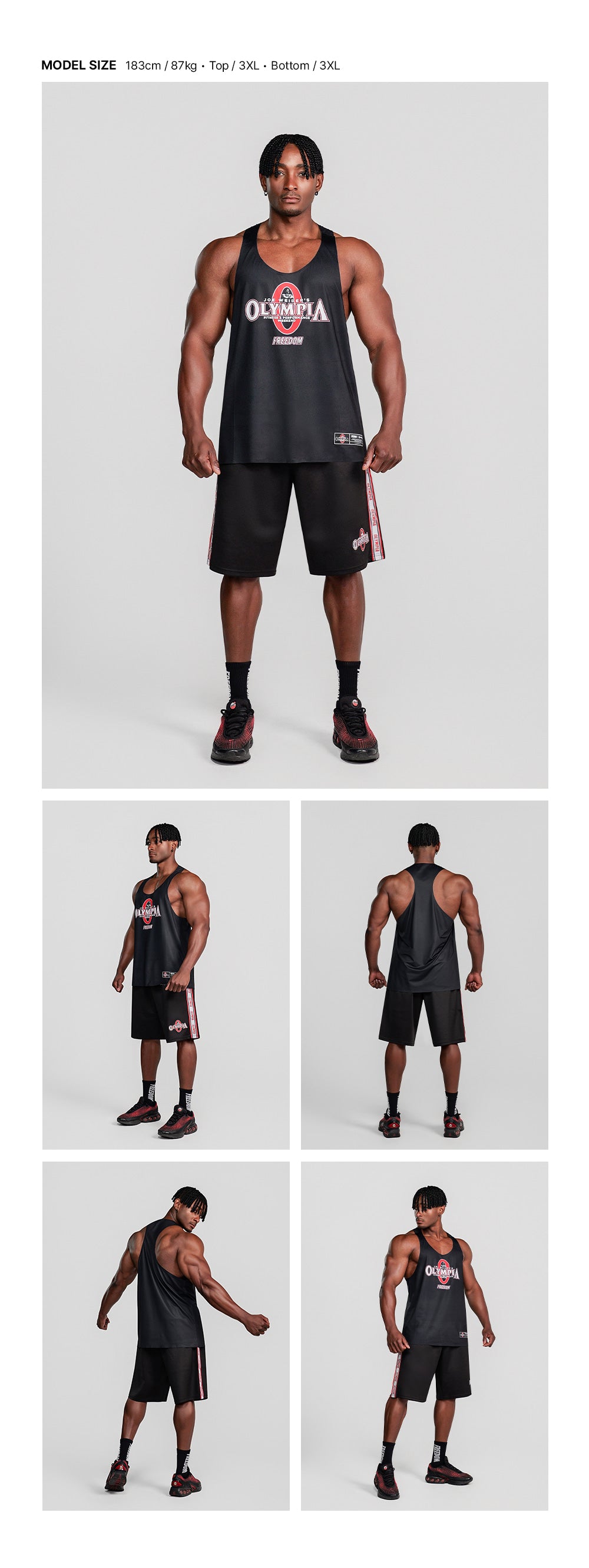 Olympia Big Logo Air Singlet (Black)