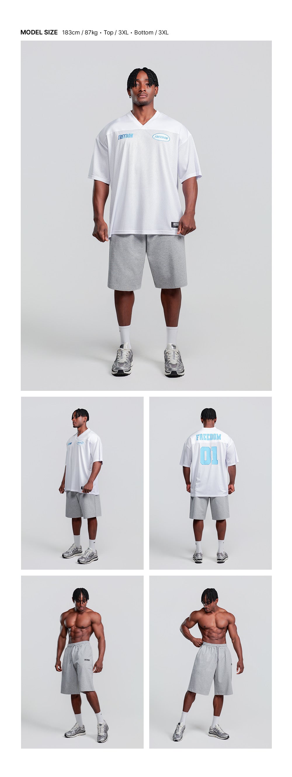 Basic Bermuda Cotton Shorts (Gray)