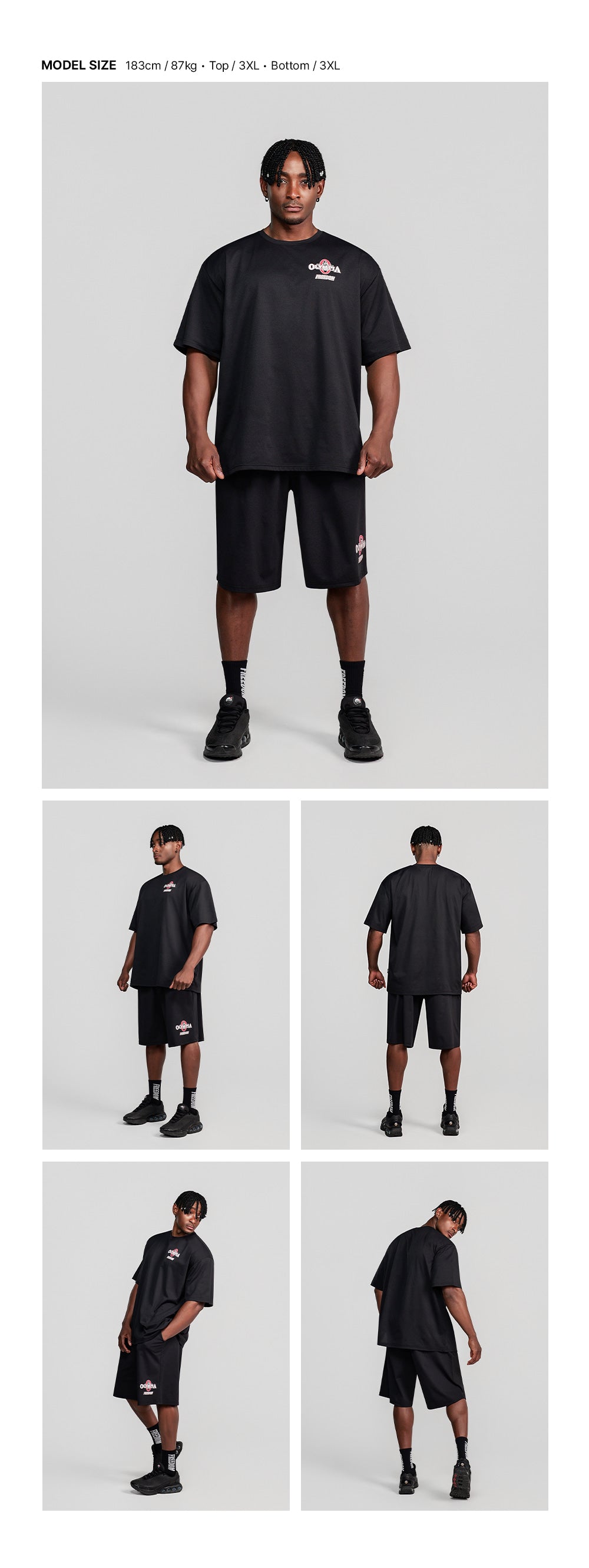 Olympia Essential Semi-Overfit T-Shirt (Black)