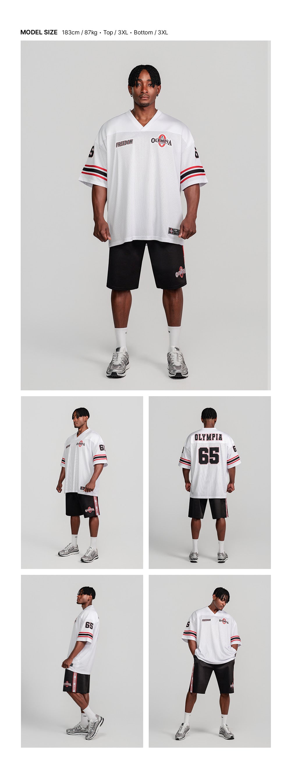 Olympia Small Logo Rugby Jersey (White)