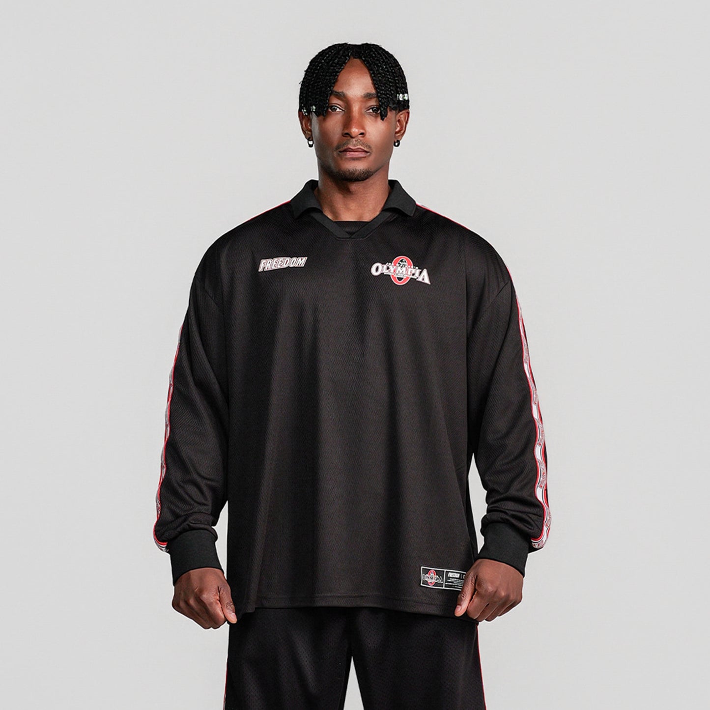 Olympia Lettering Football Long Sleeve (Black)