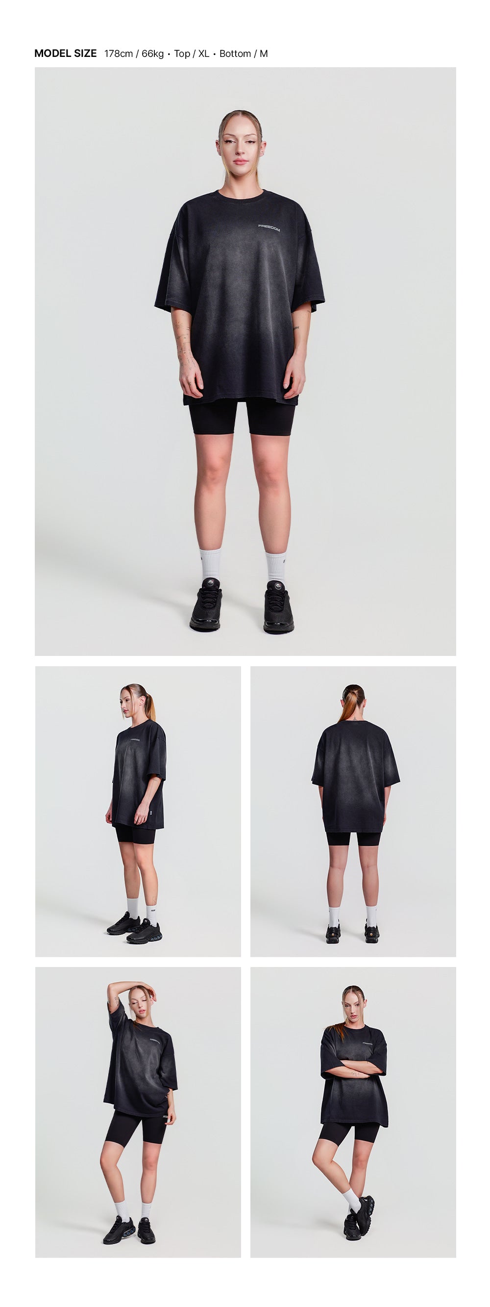 Small Logo Pigment Washed T-shirt (Black)