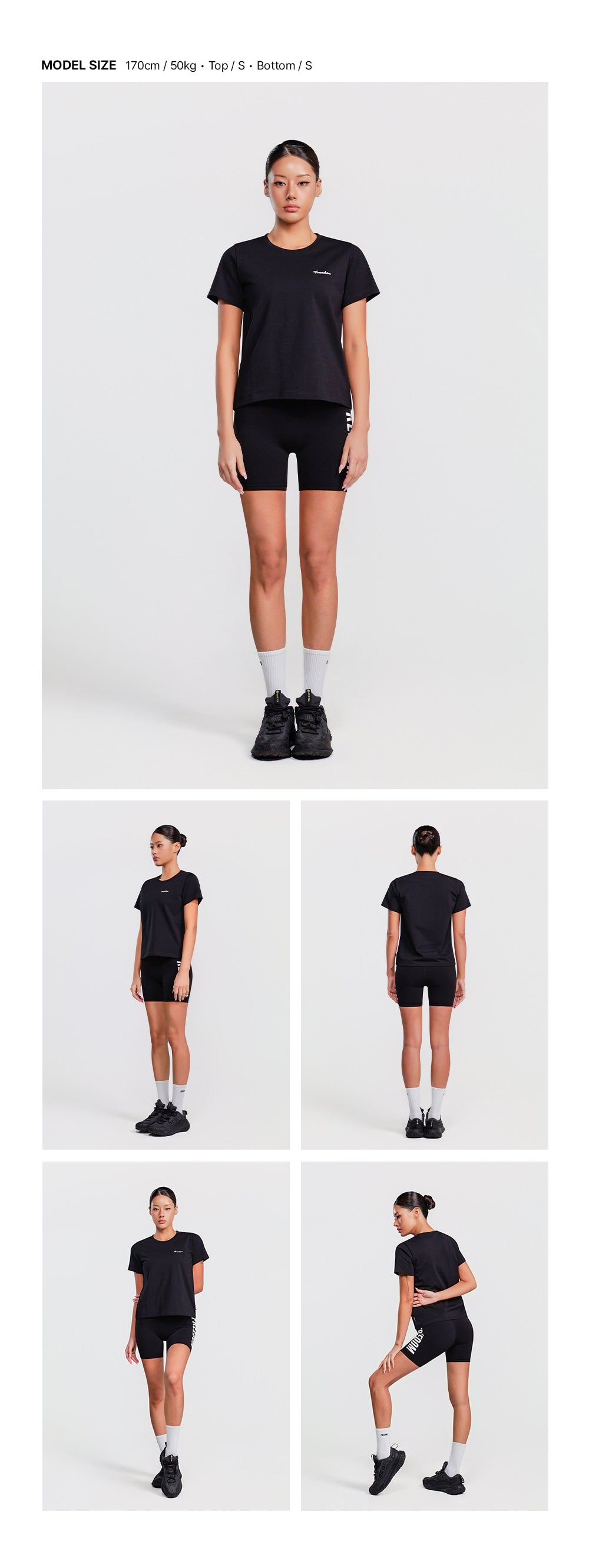 Women's Small Logo Standard Fit Short Sleeve (Black)