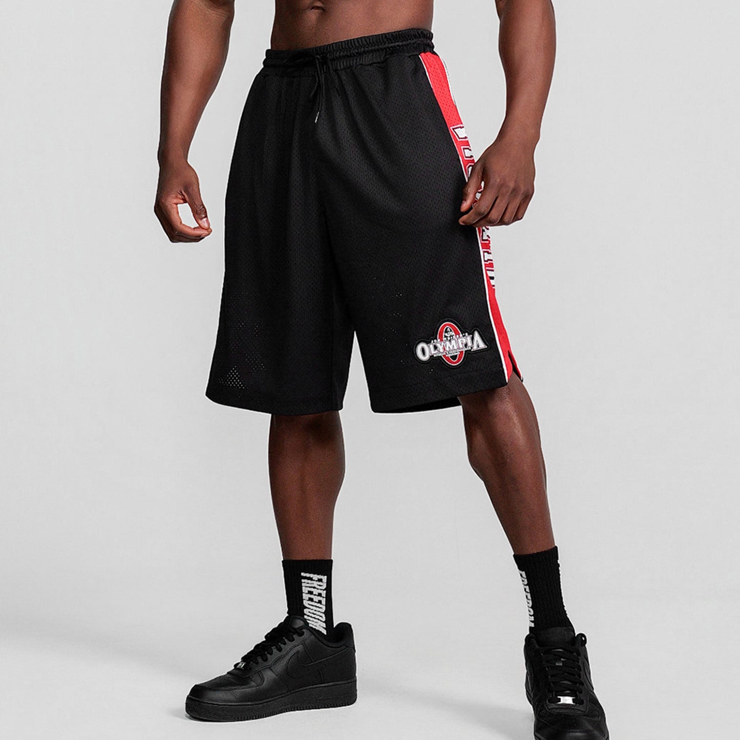 Olympia Side Panel Bermuda Shorts (Black)