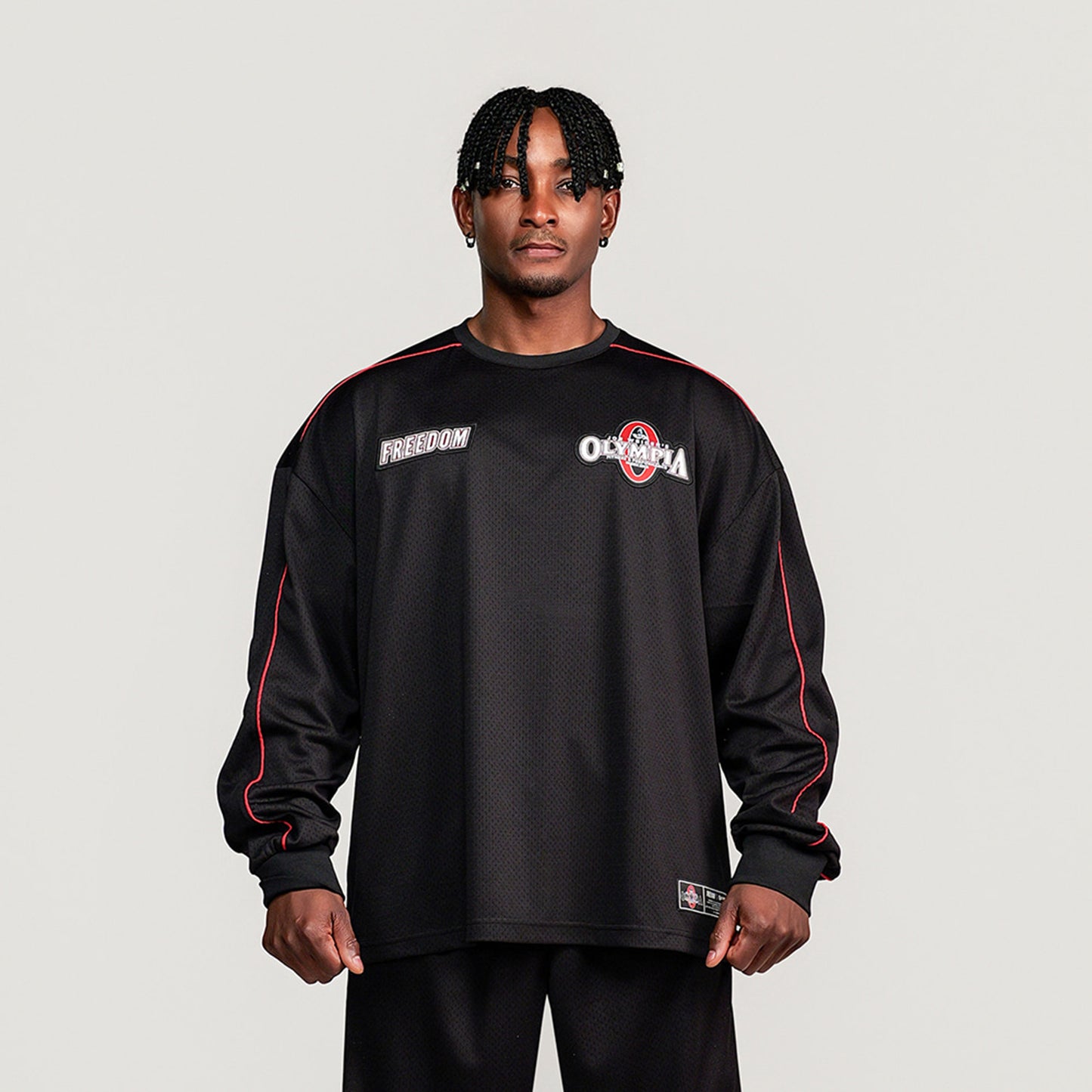 Olympia Line All Mesh Long Sleeve (Black)
