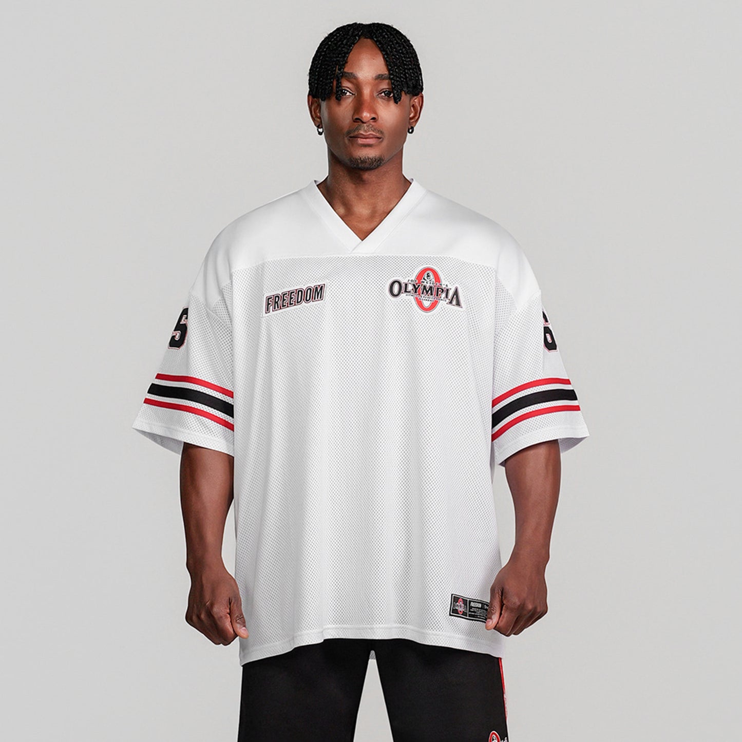 Olympia Small Logo Rugby Jersey (White)