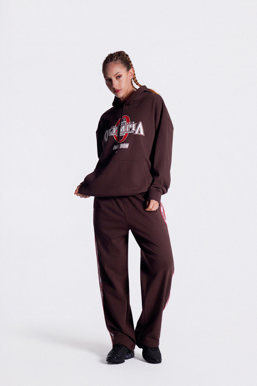 Olympia Big Logo Hoodie (Brown)