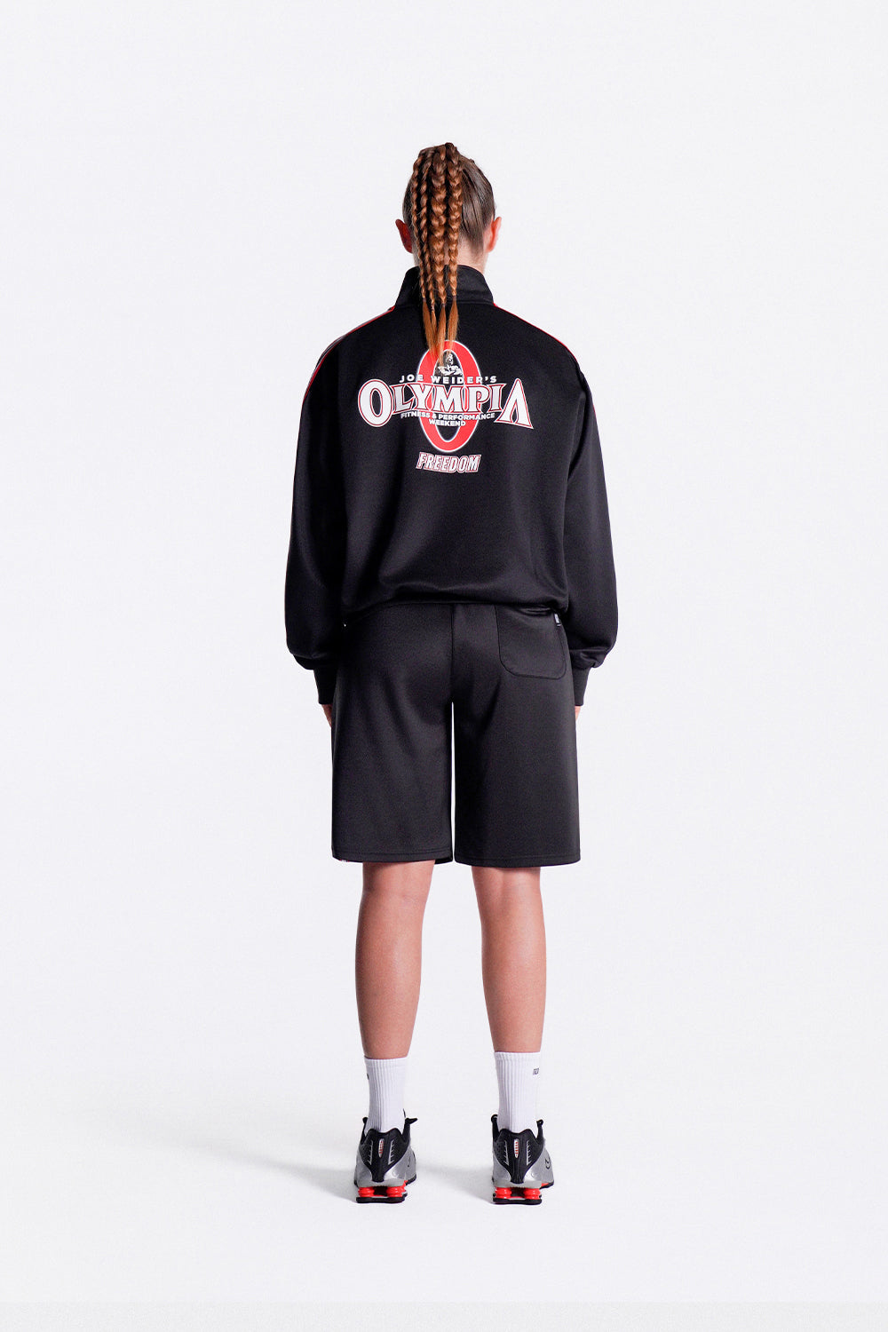 Olympia Lettering Jersey Jacket (Black)