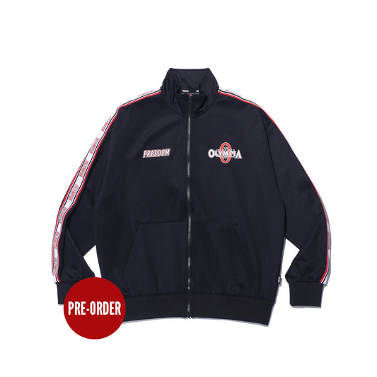 Olympia Lettering Jersey Jacket (Black)