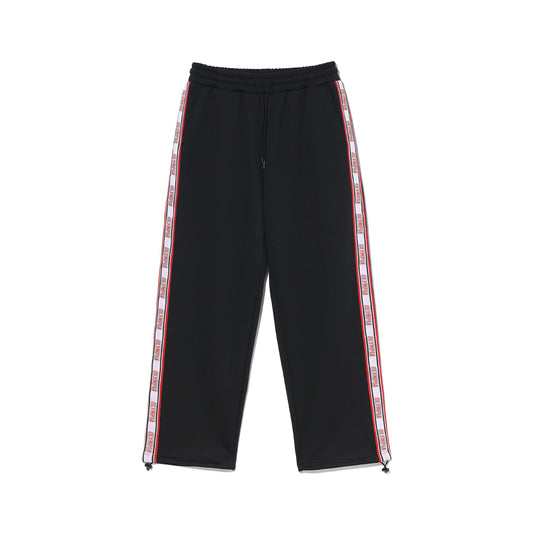 Olympia Lettering Mesh Embossed Pants (Black)