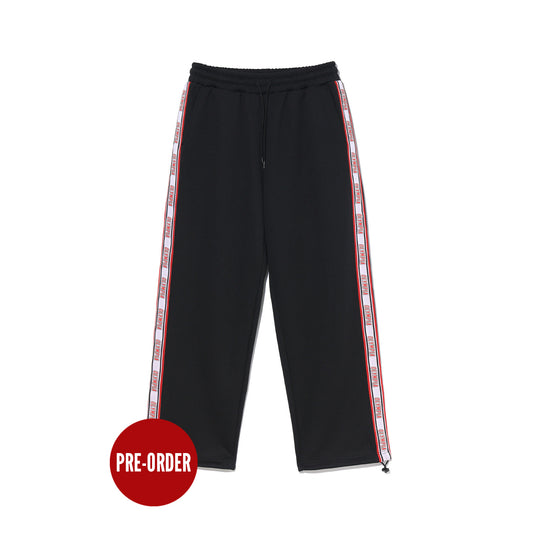 Olympia Lettering Mesh Embossed Pants (Black)