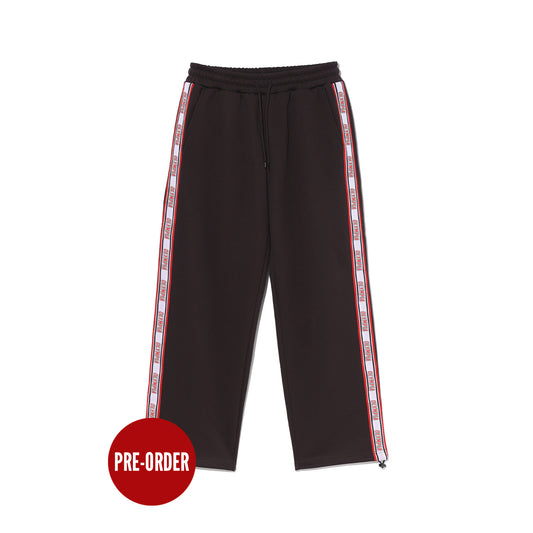 Olympia Lettering Mesh Embossed Pants (Brown)