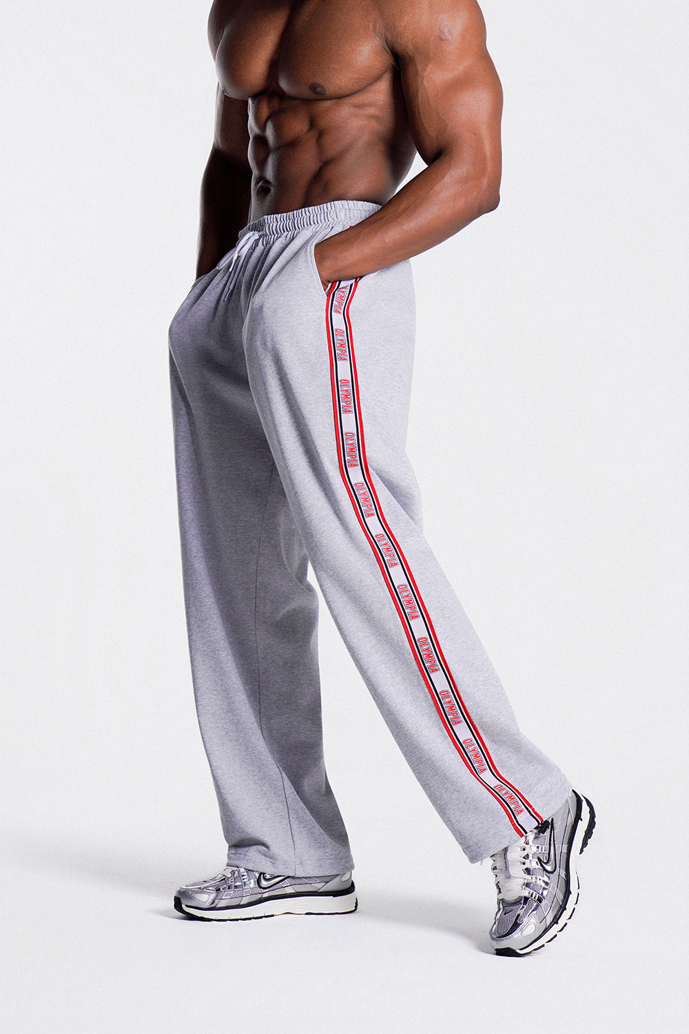 Olympia Lettering Sweatpants (Grey)