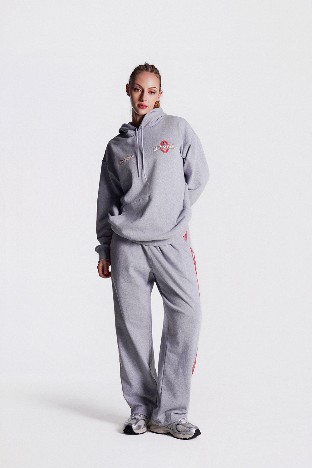 Olympia Small Logo Hoodie (Grey)