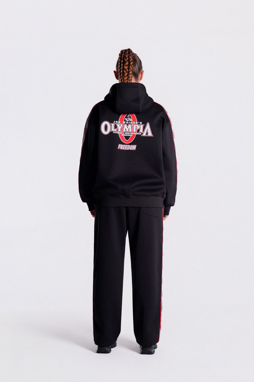 Olympia Lettering Hood Zip-up (Black)