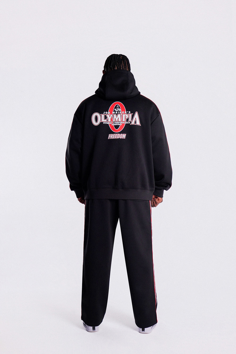 Olympia Lettering Hood Zip-up (Black)