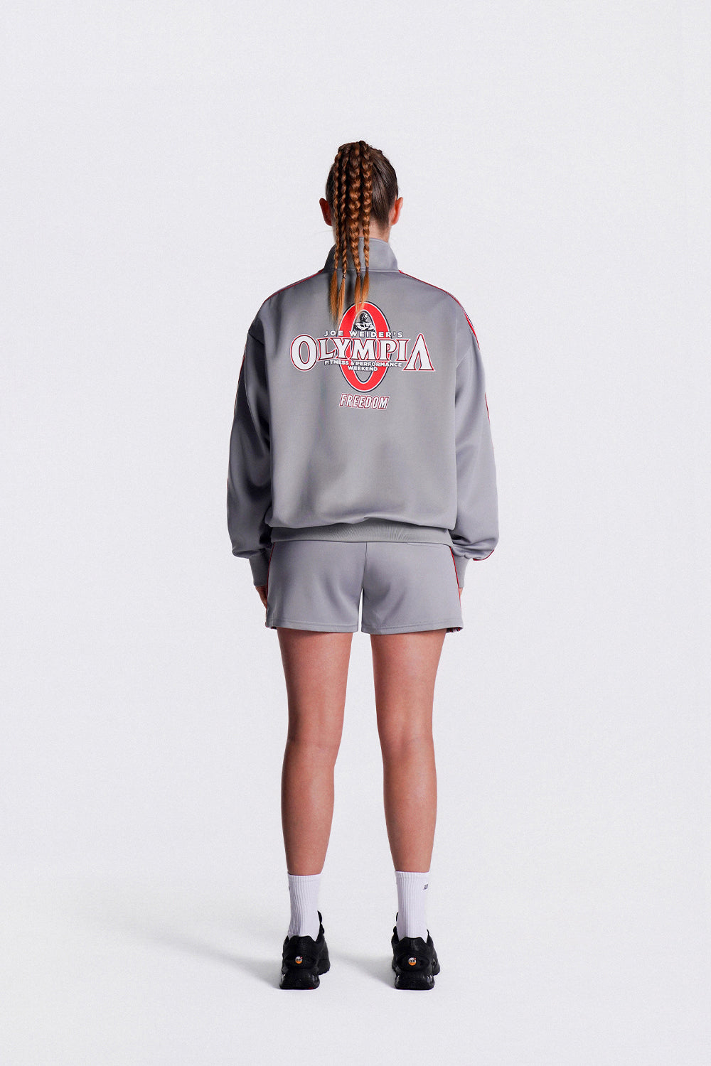 Olympia Lettering Jersey Jacket (Grey)