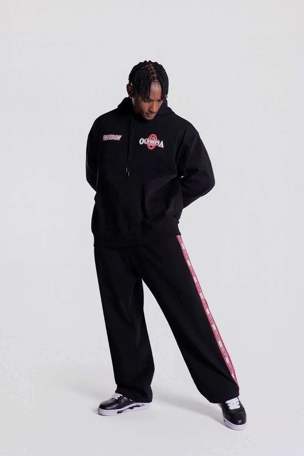 Olympia Small Logo Hoodie (Black)