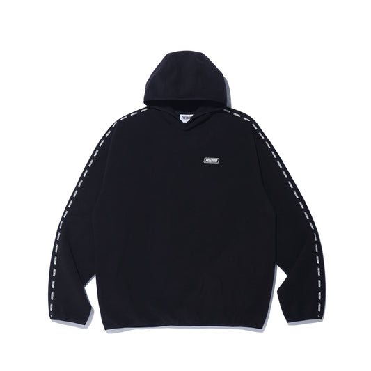 Small Logo Lettering Fleece Hoodie (Black)