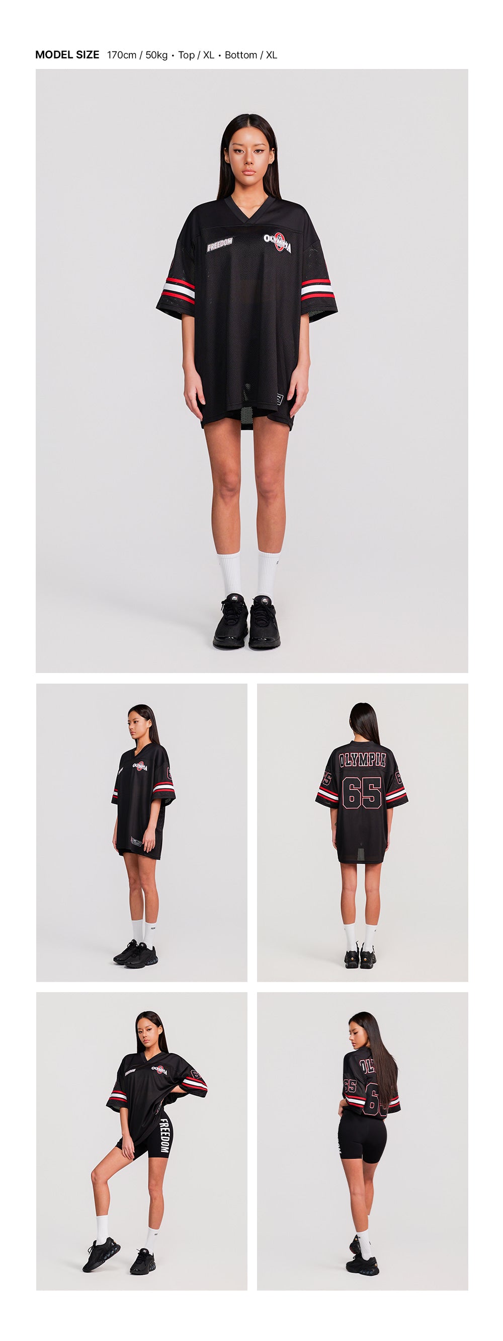 Olympia Small Logo Rugby Jersey (Black)