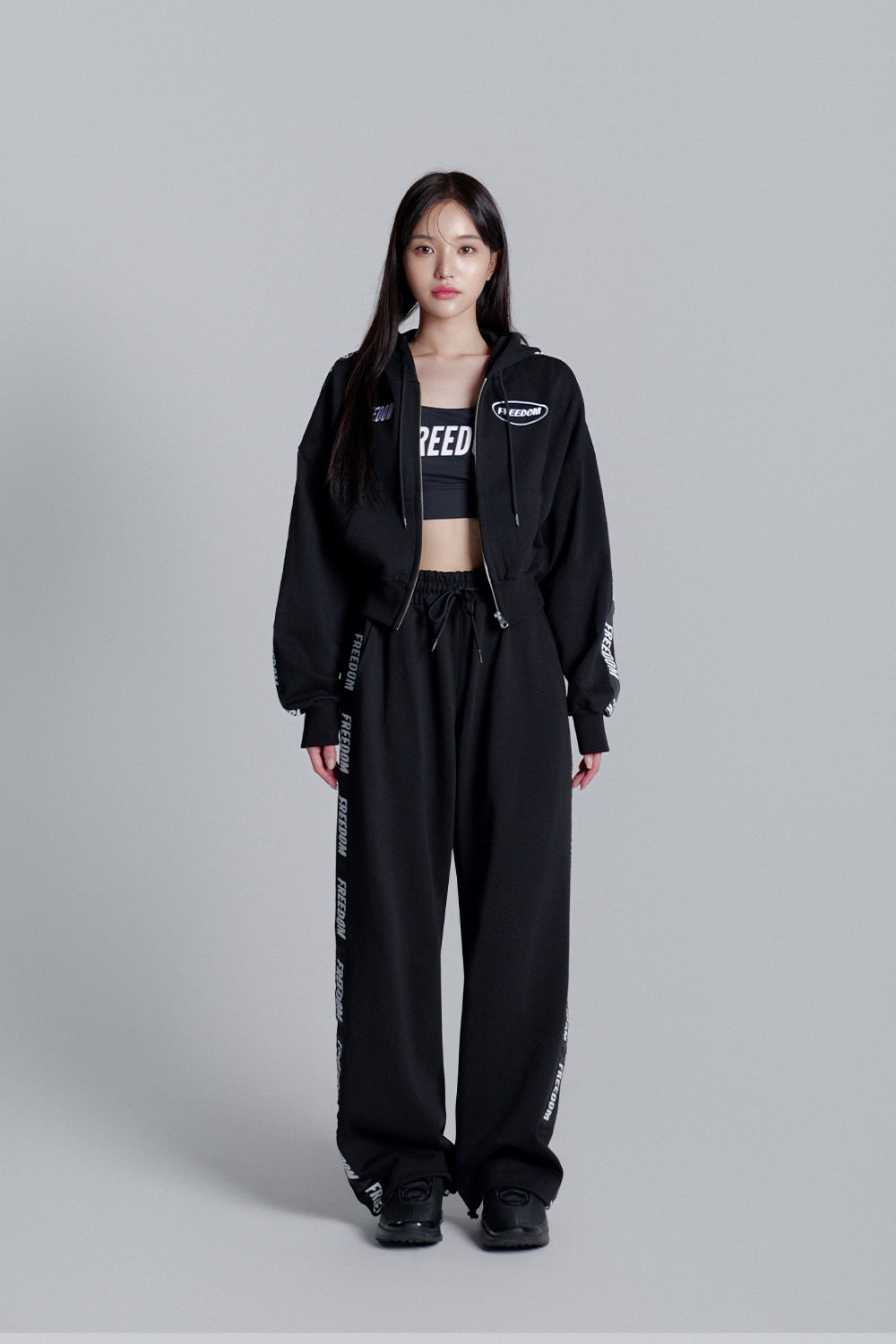 Women's Lettering Sweatpants (Black)