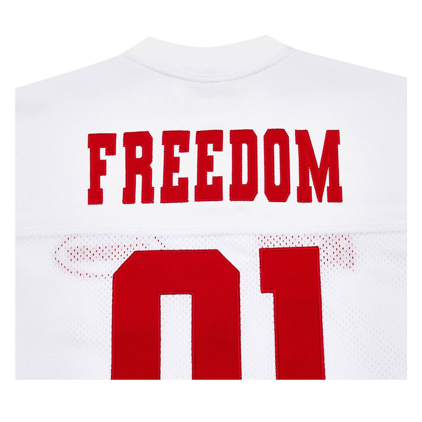 Womens FREEDOM Crop Rugby Jersey (White/Red)